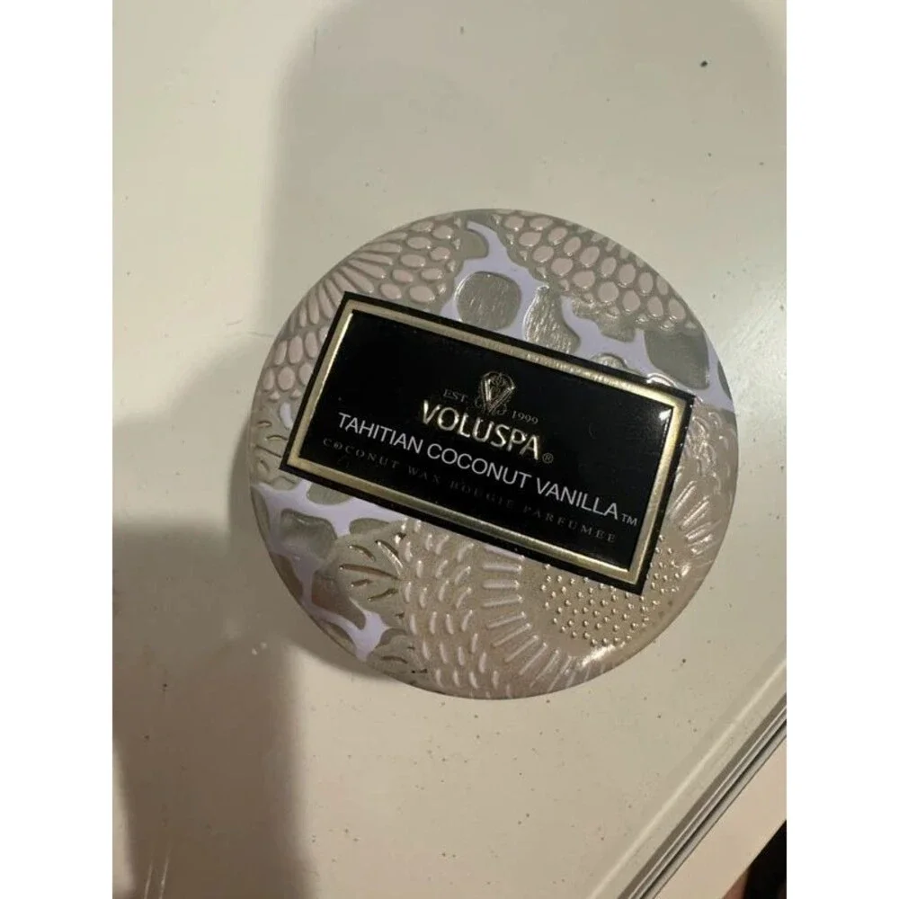 Voluspa Tahitian Coconut Vanilla Mini Tin Candle